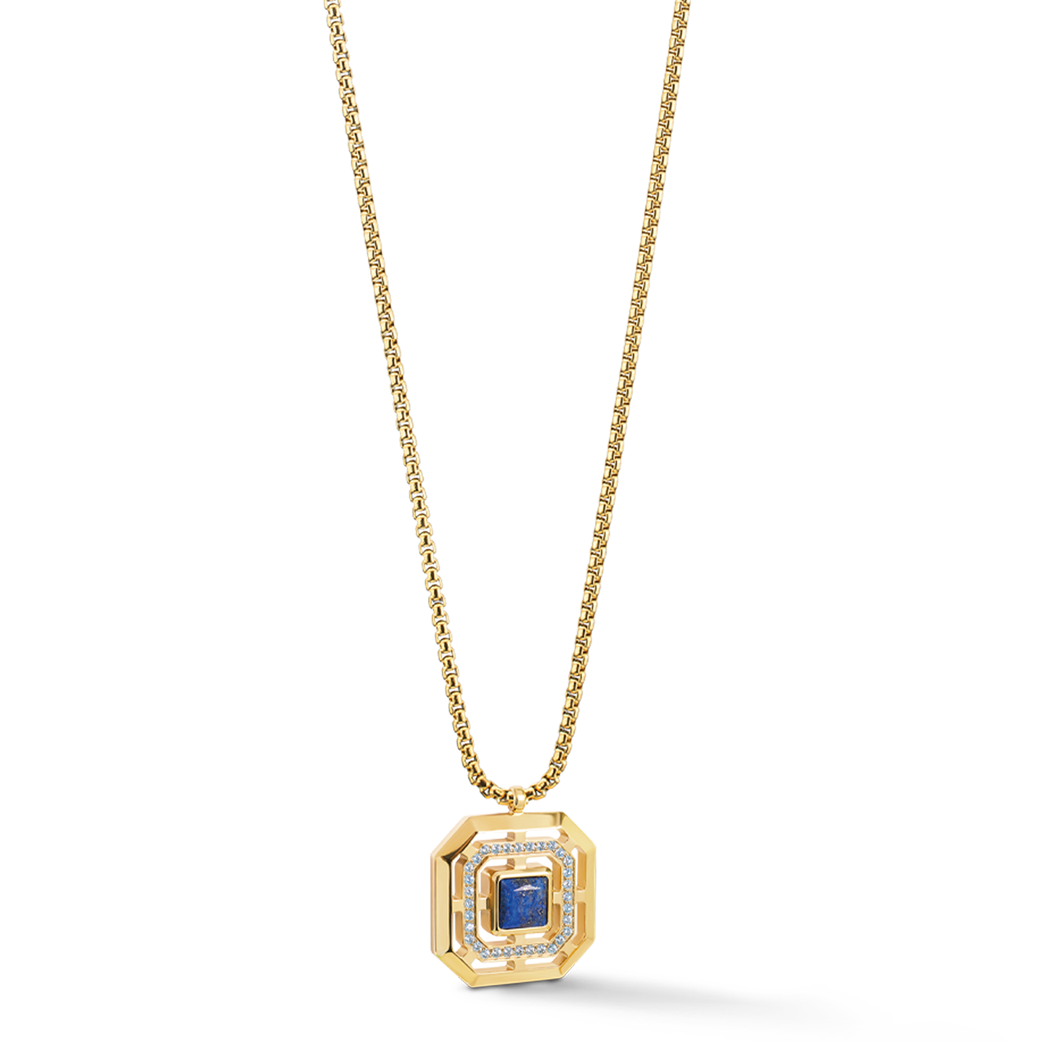 Halskette Amulett Icon Frame Pure Lapis Gold