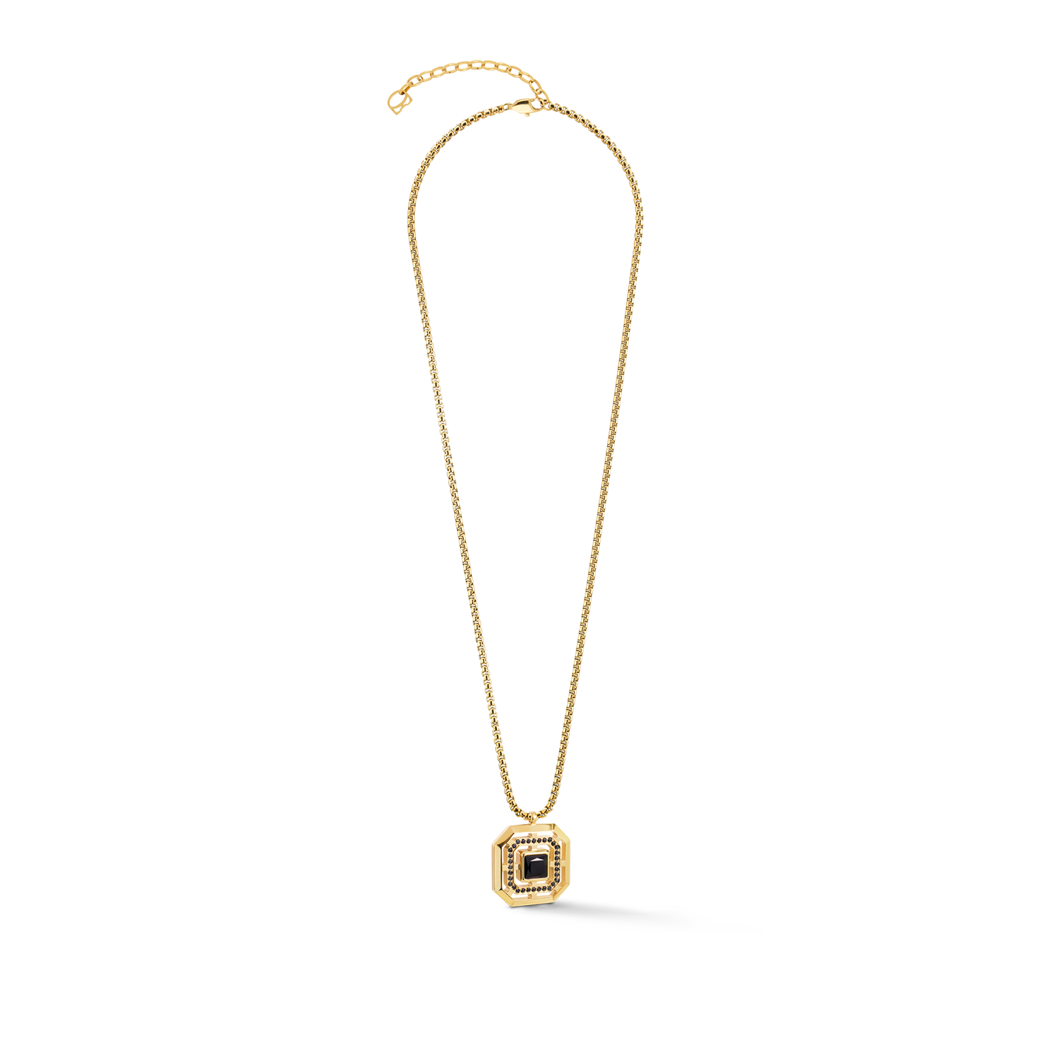 Halskette Amulett Icon Frame Pure Noir Gold