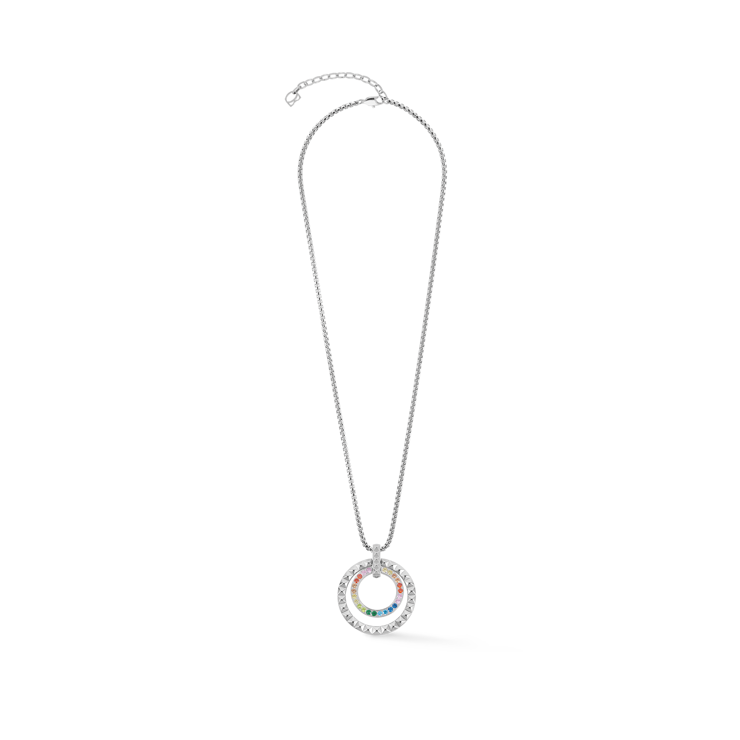 Halskette Circle Duo Crystal Gold