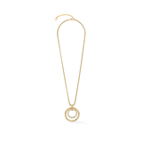 Halskette Circle Duo Crystal Gold