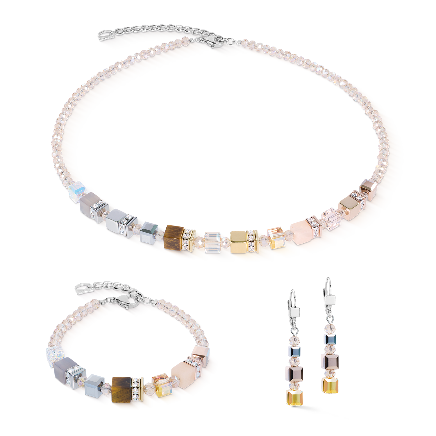 GeoCUBE® Precious Nature Armband Tricolor Sand