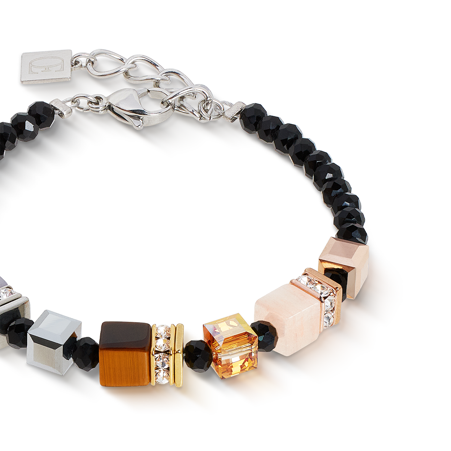 GeoCUBE® Precious Nature Armband Tricolor von COEUR DE LION – Detailaufnahme
