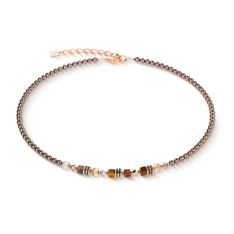 Halskette Princess Earth Glow roségold-braun