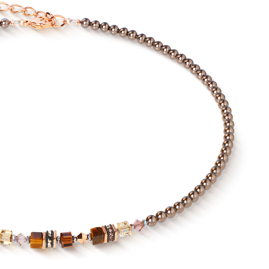 Halskette Princess Earth Glow roségold-braun