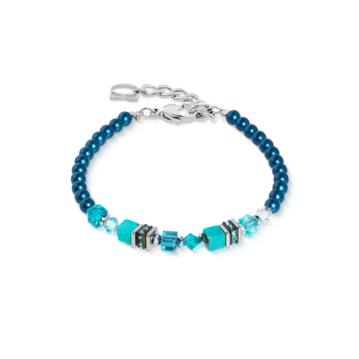 Armband Princess Teal Glow silber