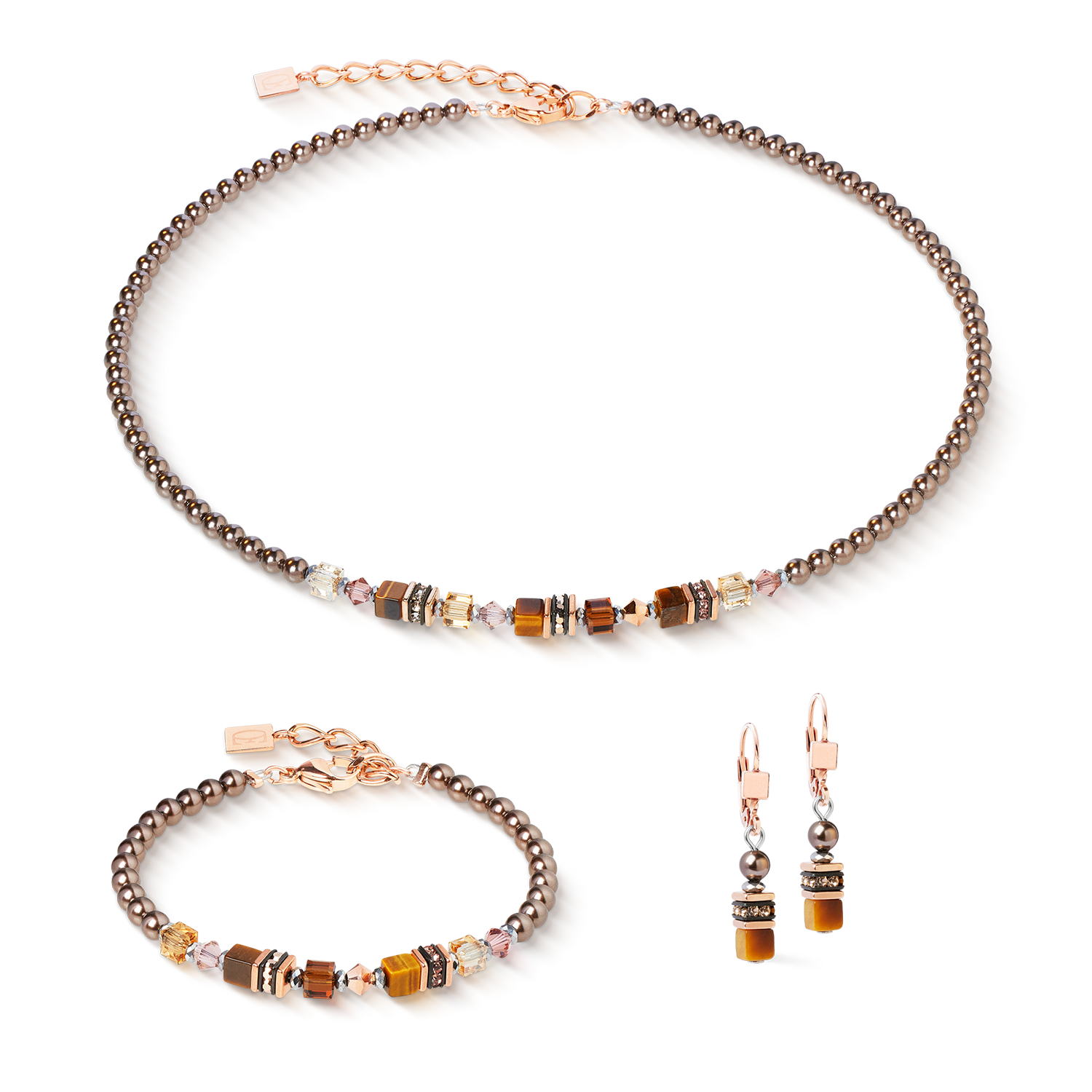 Armband Princess Earth Glow roségold-braun