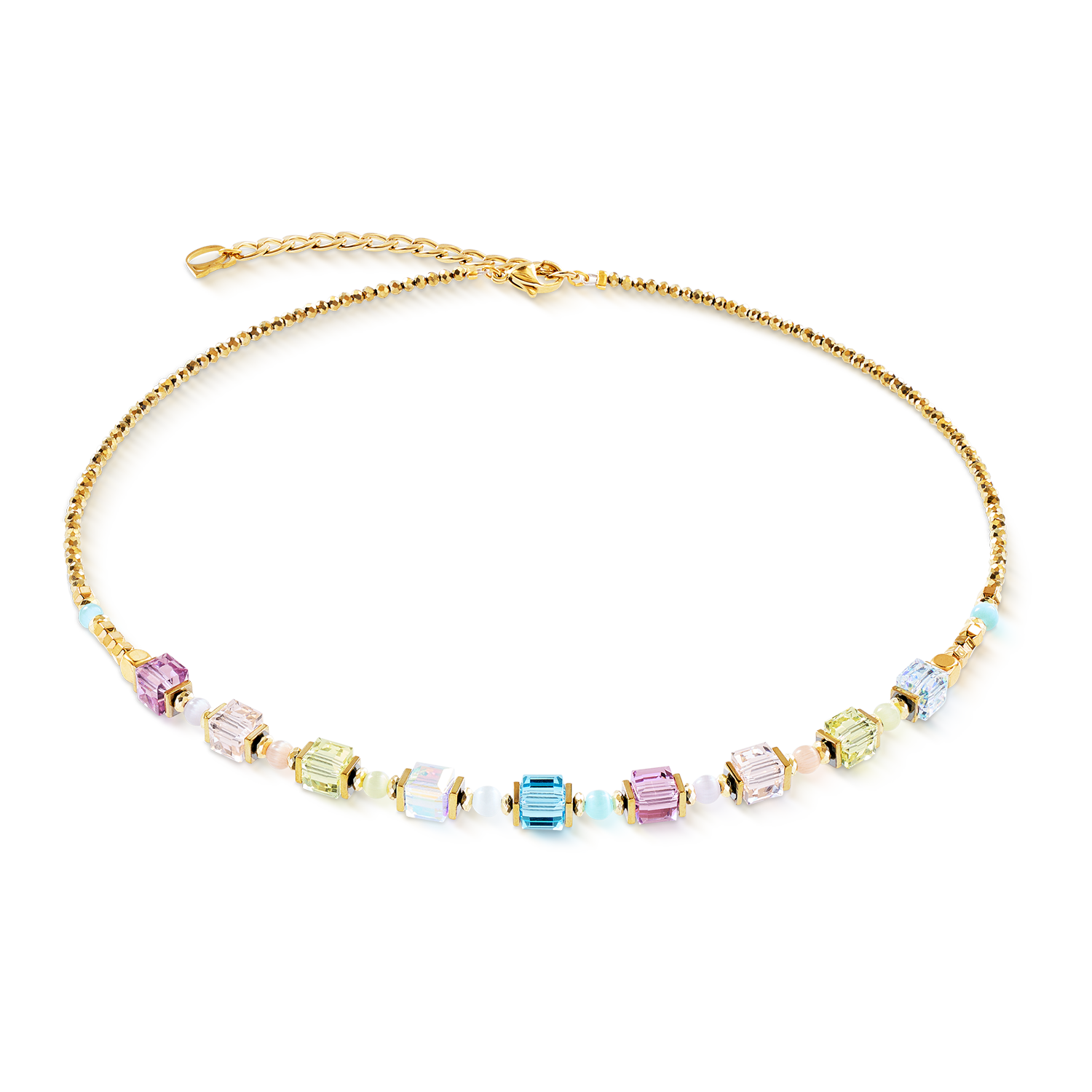 Halskette Cube Aura pastell gold von COEUR DE LION