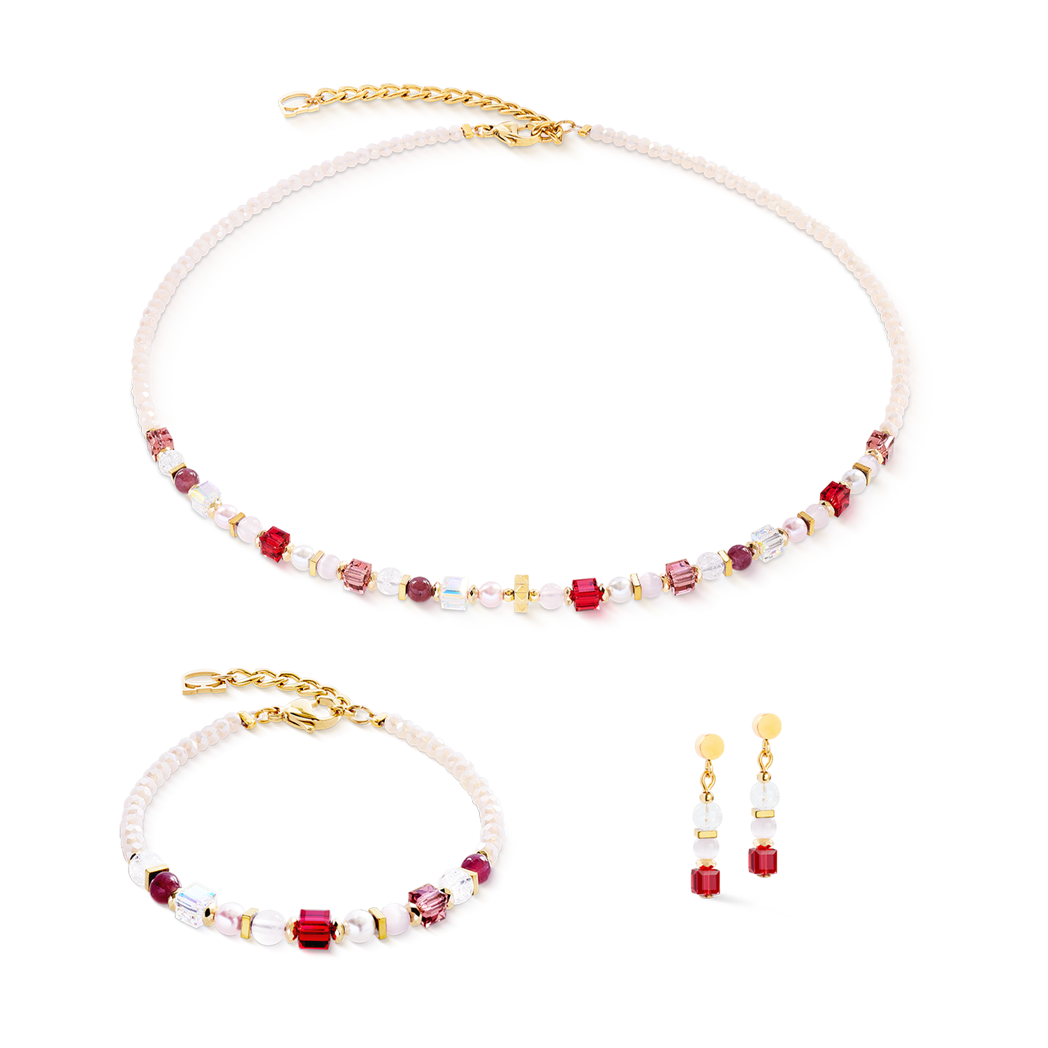 Armband Princess Mix rosé blush von COEUR DE LION – im Set mit passenden Schmuckstücken