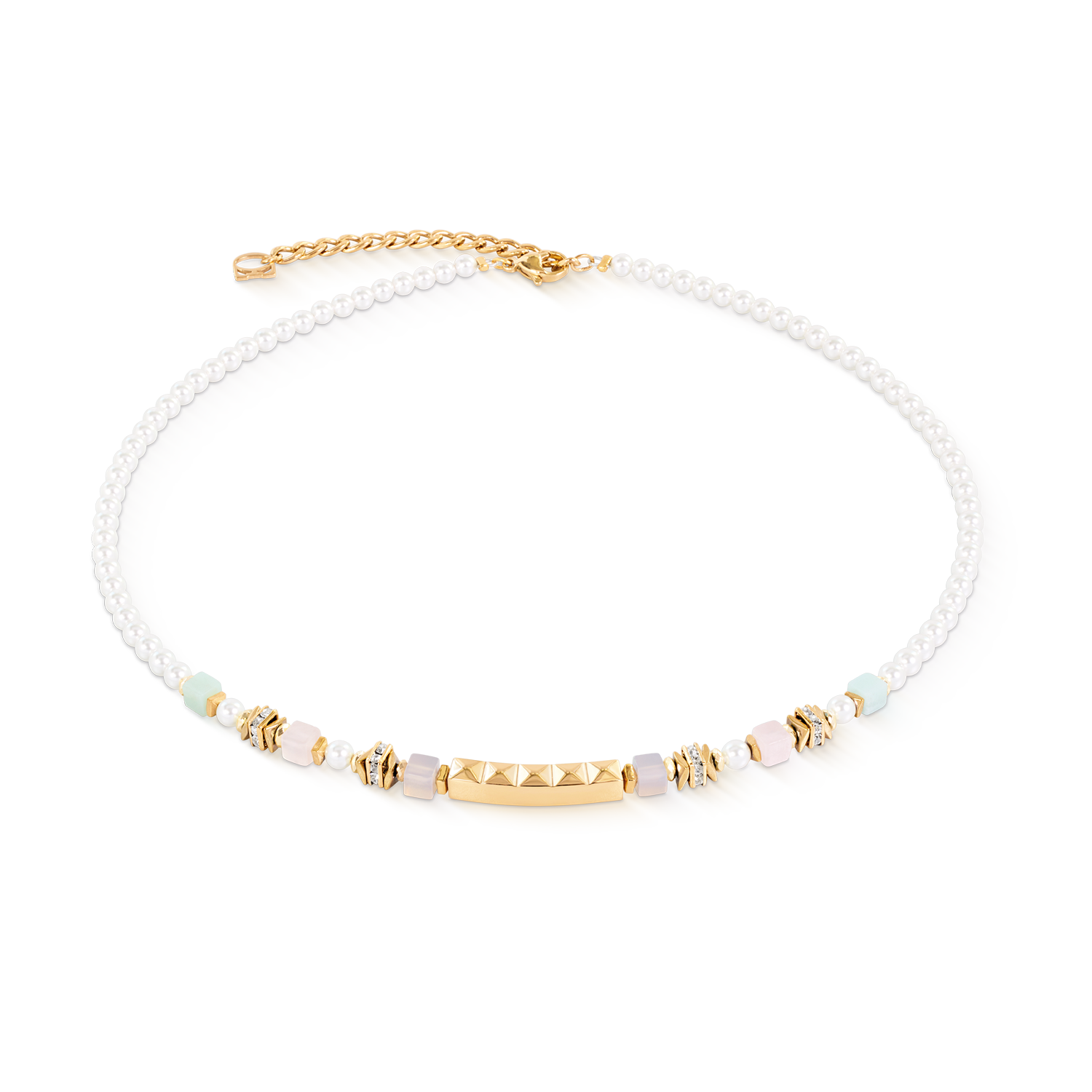 Beads & Pearls Spike Halskette Pastel