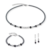 Beads & Pearls Spike Ohrhänger Anthracite von COEUR DE LION – im Set mit passenden Schmuckstücken
