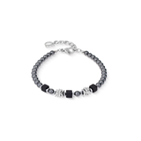 Beads & Pearls Spike Armband Anthracite