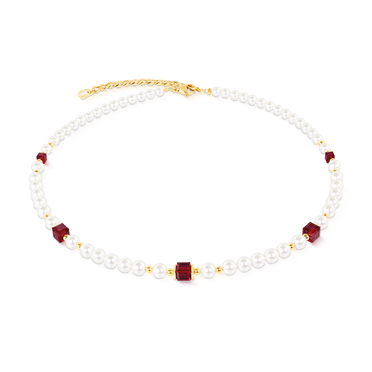 Cocktail Pearls Halskette Ruby