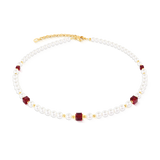 Cocktail Pearls Halskette Ruby