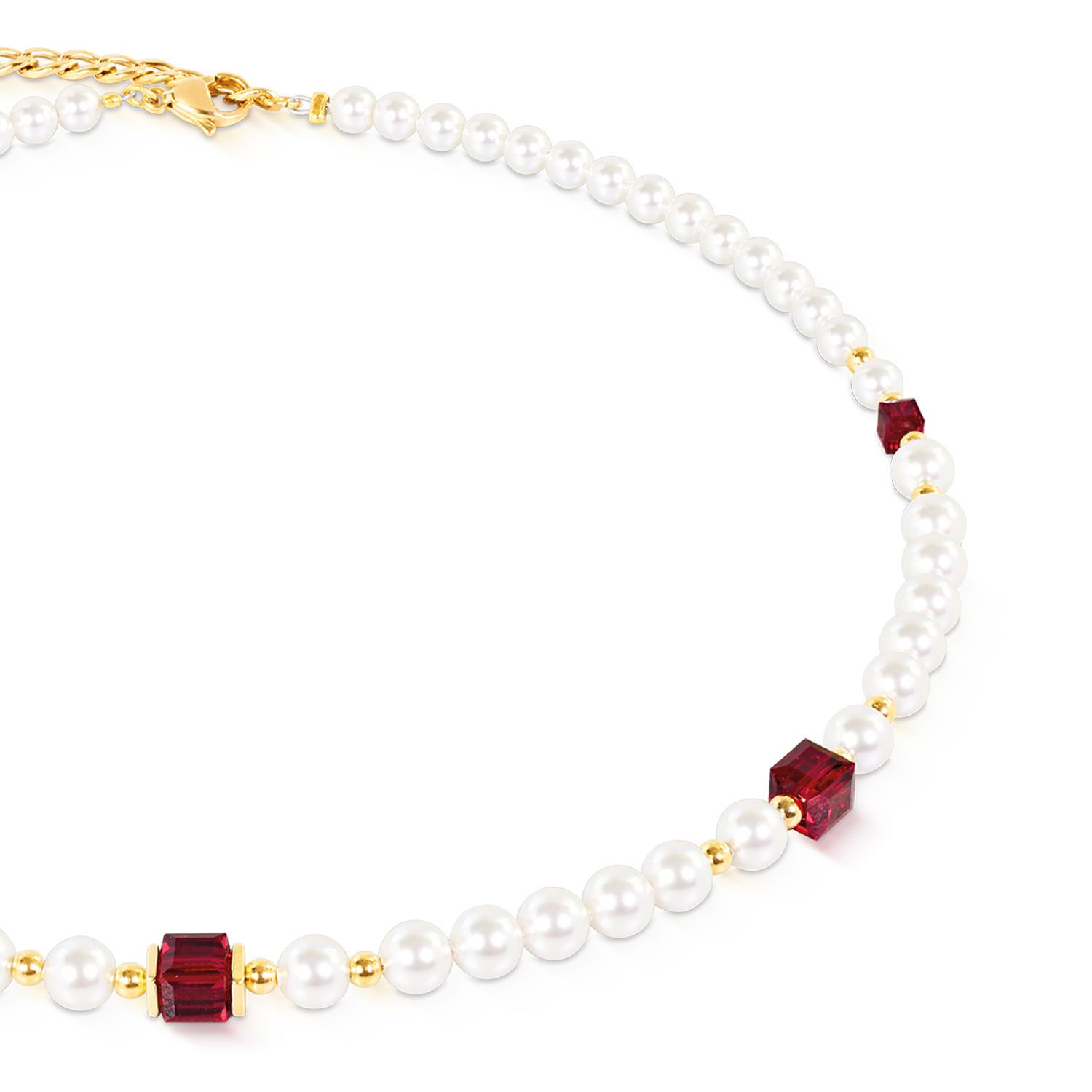 Cocktail Pearls Halskette Ruby