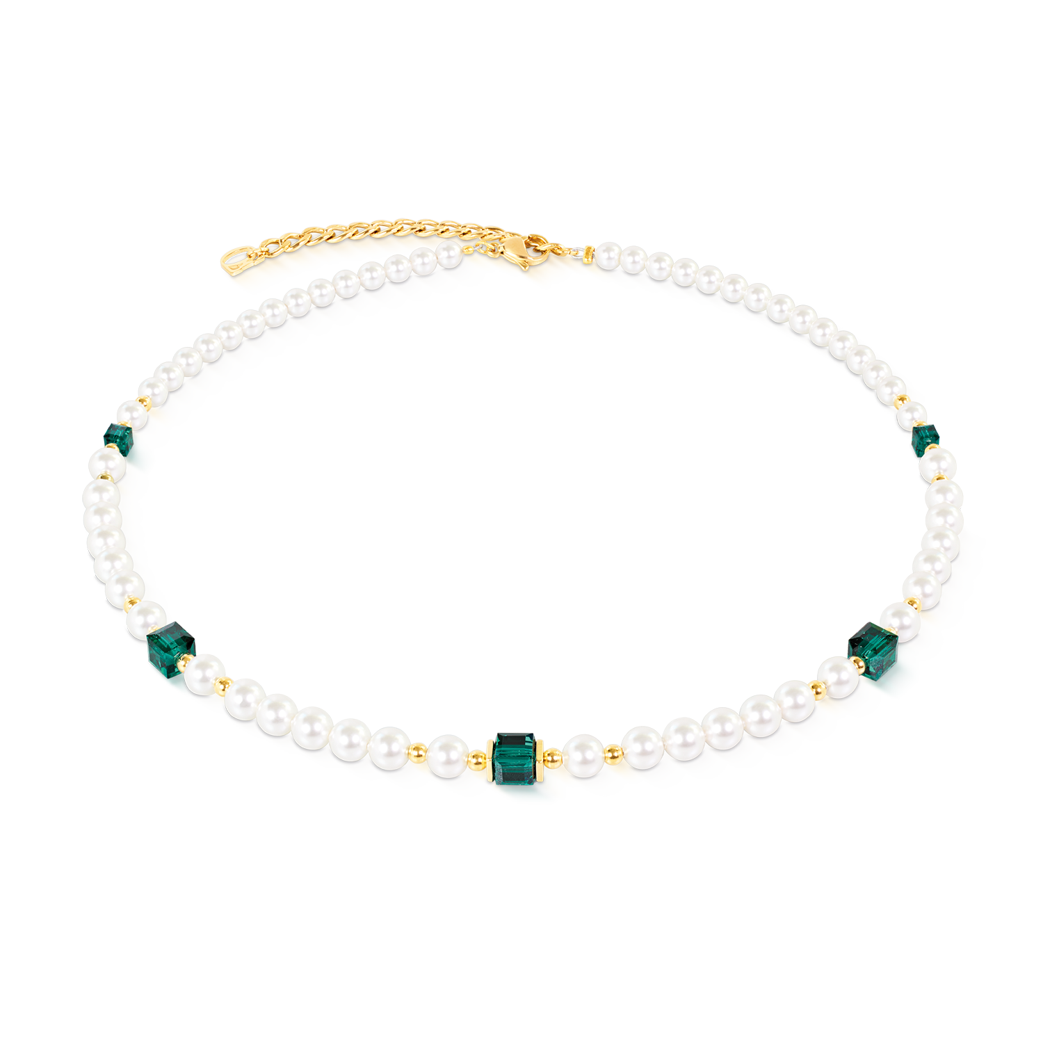 Cocktail Pearls Halskette Emerald