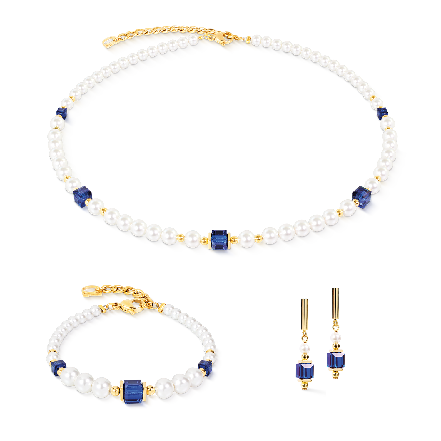 Cocktail Pearls Halskette Sapphire