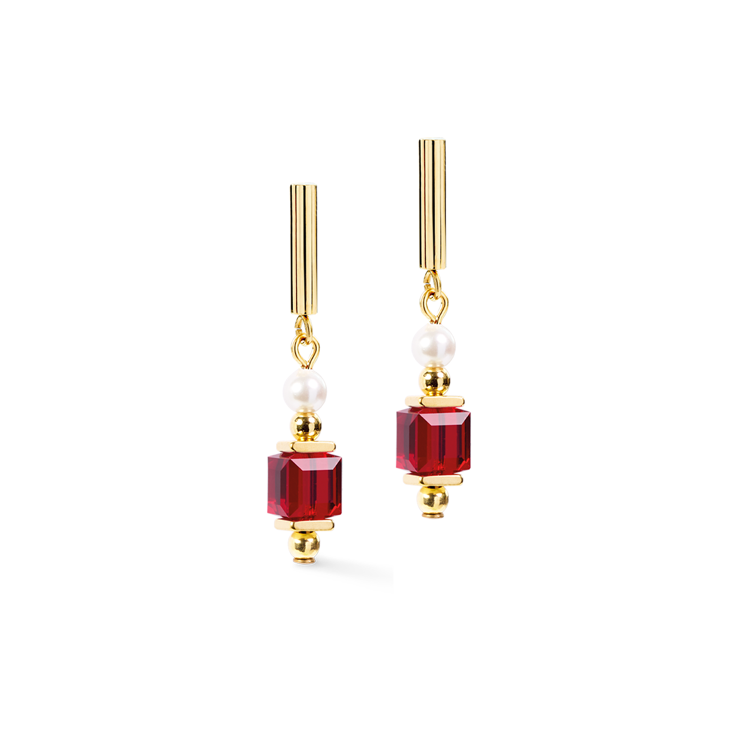 Cocktail Pearls Ohrringe Ruby