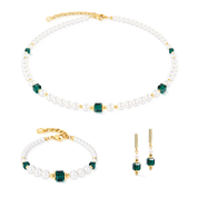 Cocktail Pearls Armband Emerald von COEUR DE LION – im Set mit passenden Schmuckstücken