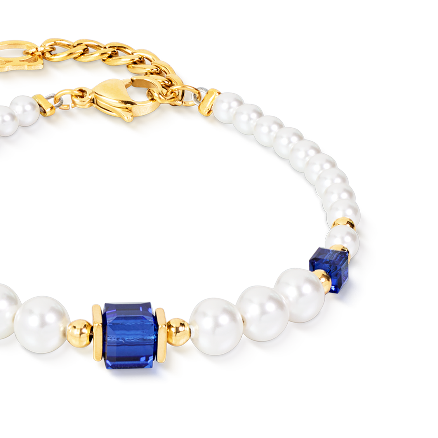 Cocktail Pearls Armband Sapphire