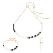 Precious Fusion Offset Slider Halskette Onyx von COEUR DE LION – im Set mit passenden Schmuckstücken