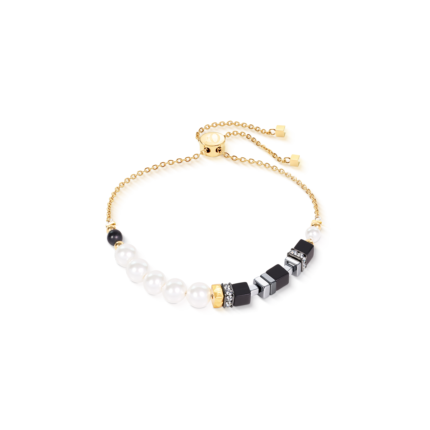 Precious Fusion Offset Slider Armband Onyx