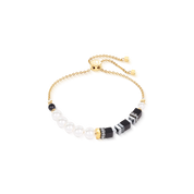 Precious Fusion Offset Slider Armband Onyx von COEUR DE LION