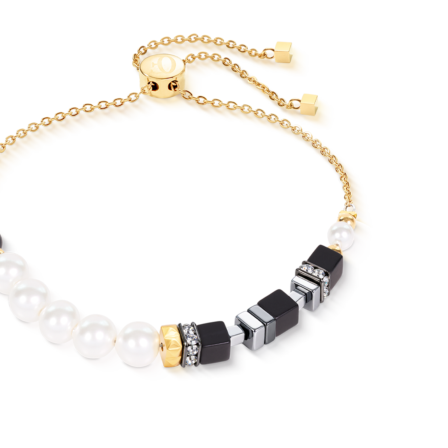 Precious Fusion Offset Slider Armband Onyx