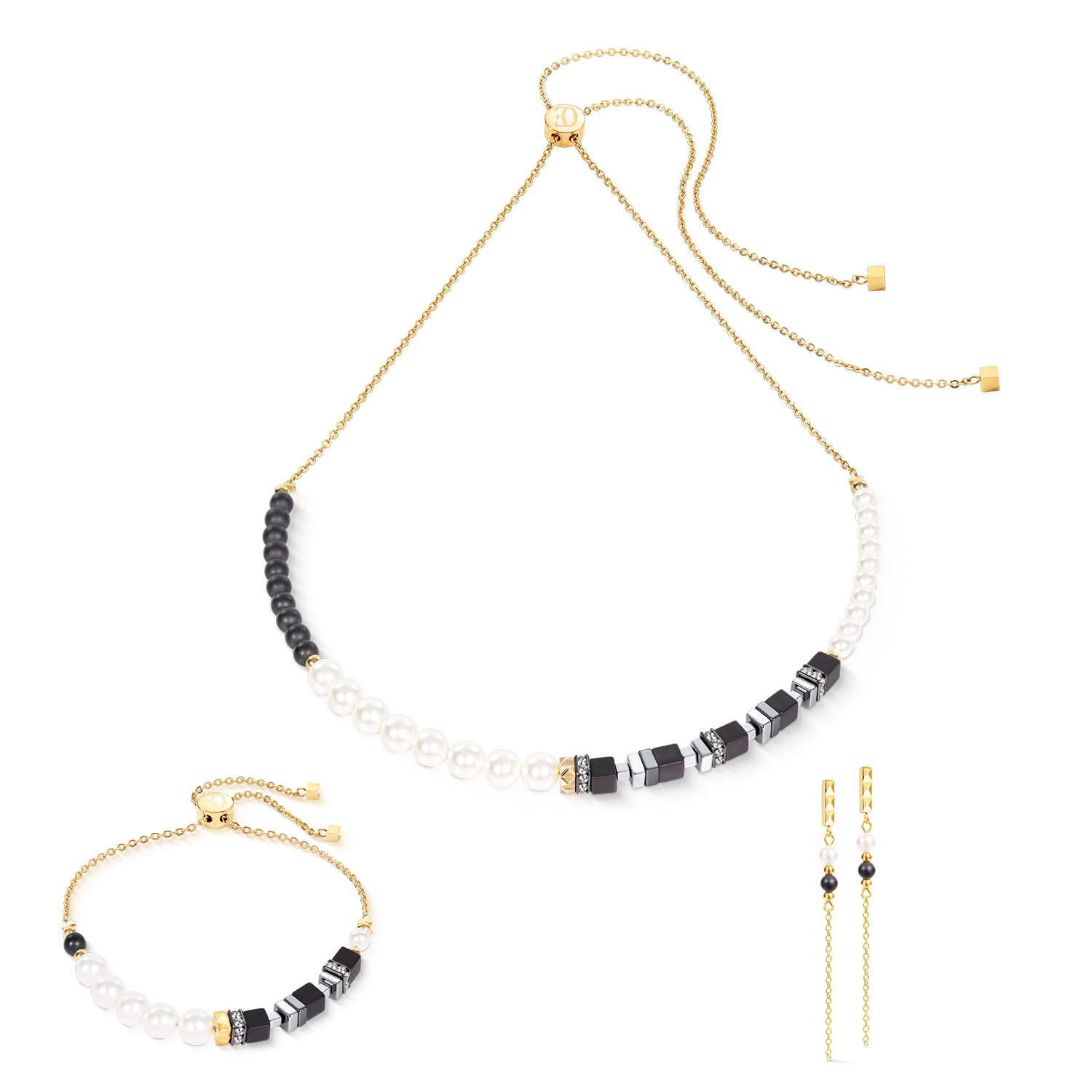 Precious Fusion Offset Slider Armband Onyx