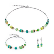 GeoCUBE® Iconic Lite Armband Grün von COEUR DE LION – im Set mit passenden Schmuckstücken