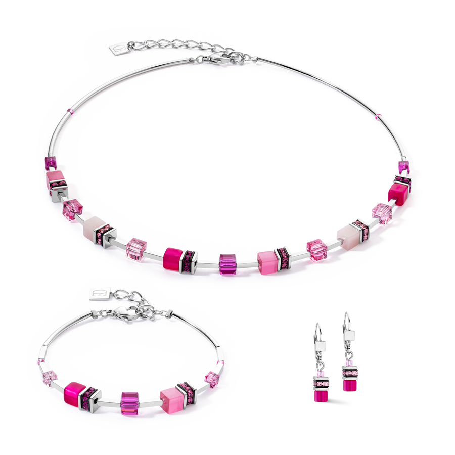 Schmuckset GeoCUBE® Iconic Lite Magenta