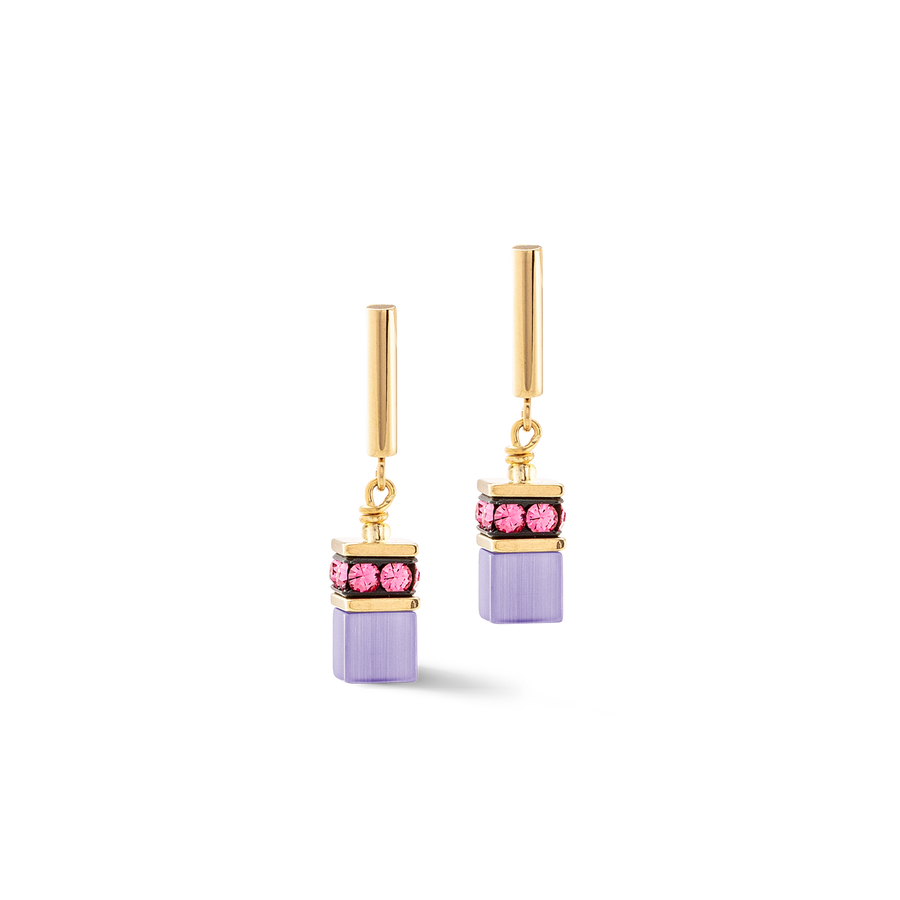 GeoCUBE® Iconic Layer Ohrringe gold-rainbow