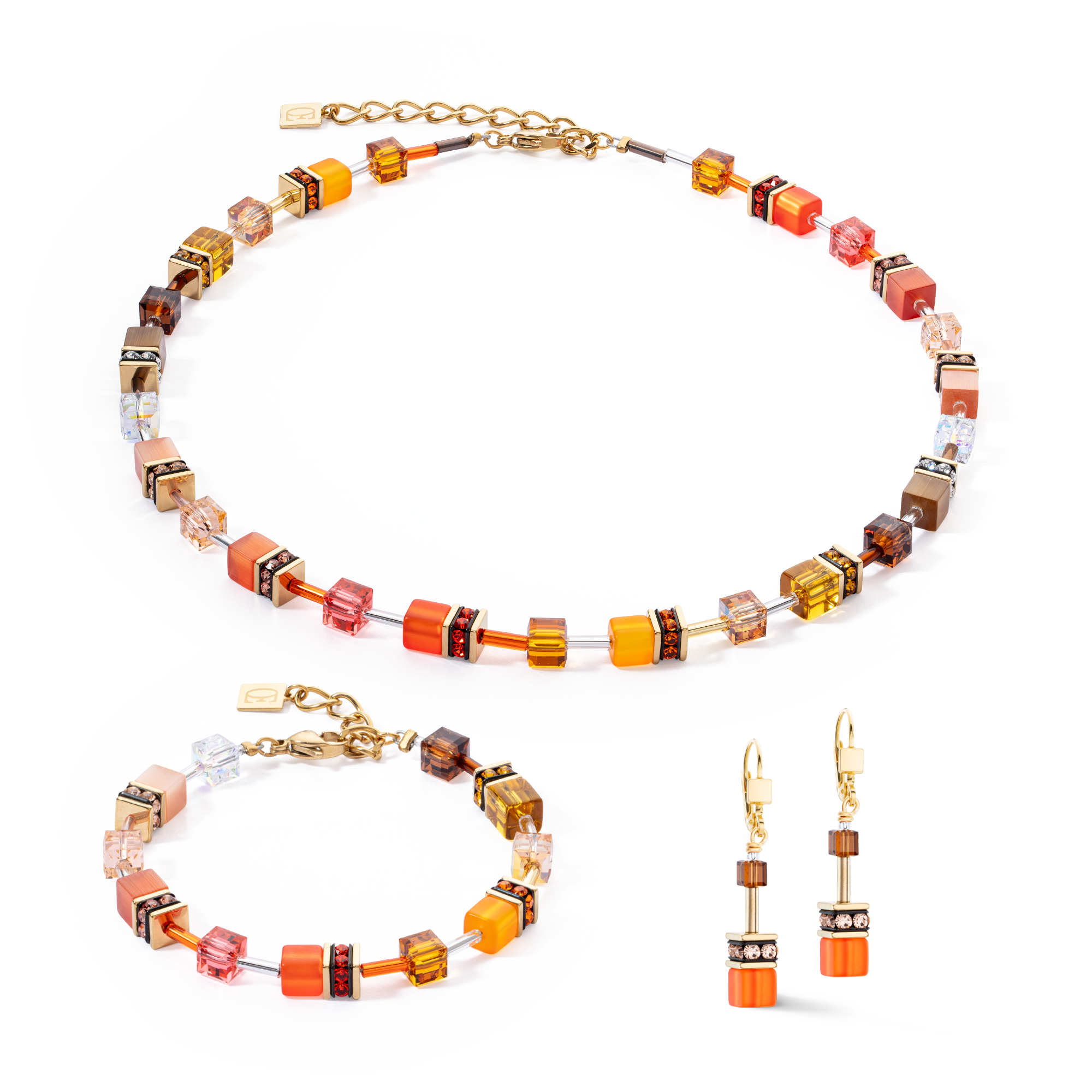 GeoCUBE® Iconic Halskette Sunset Gold