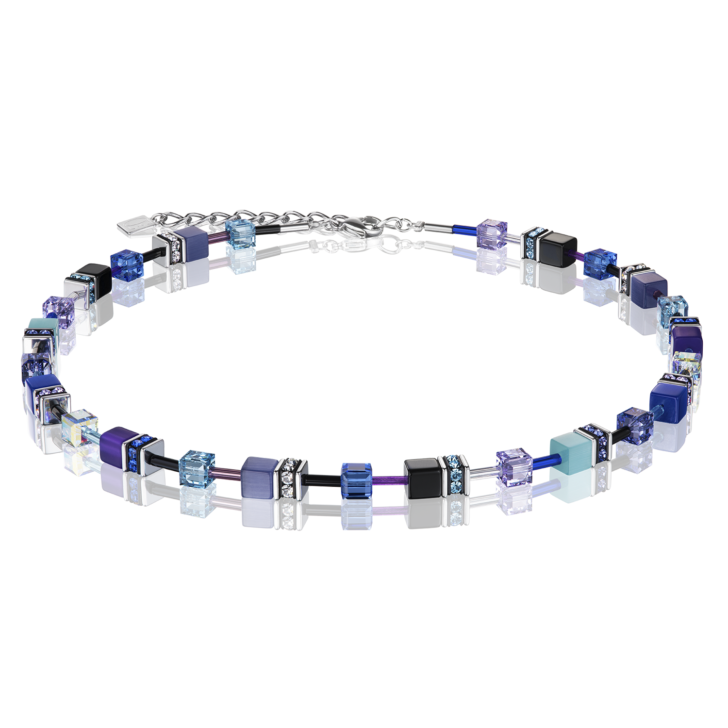 GeoCUBE® Halskette blau-lila