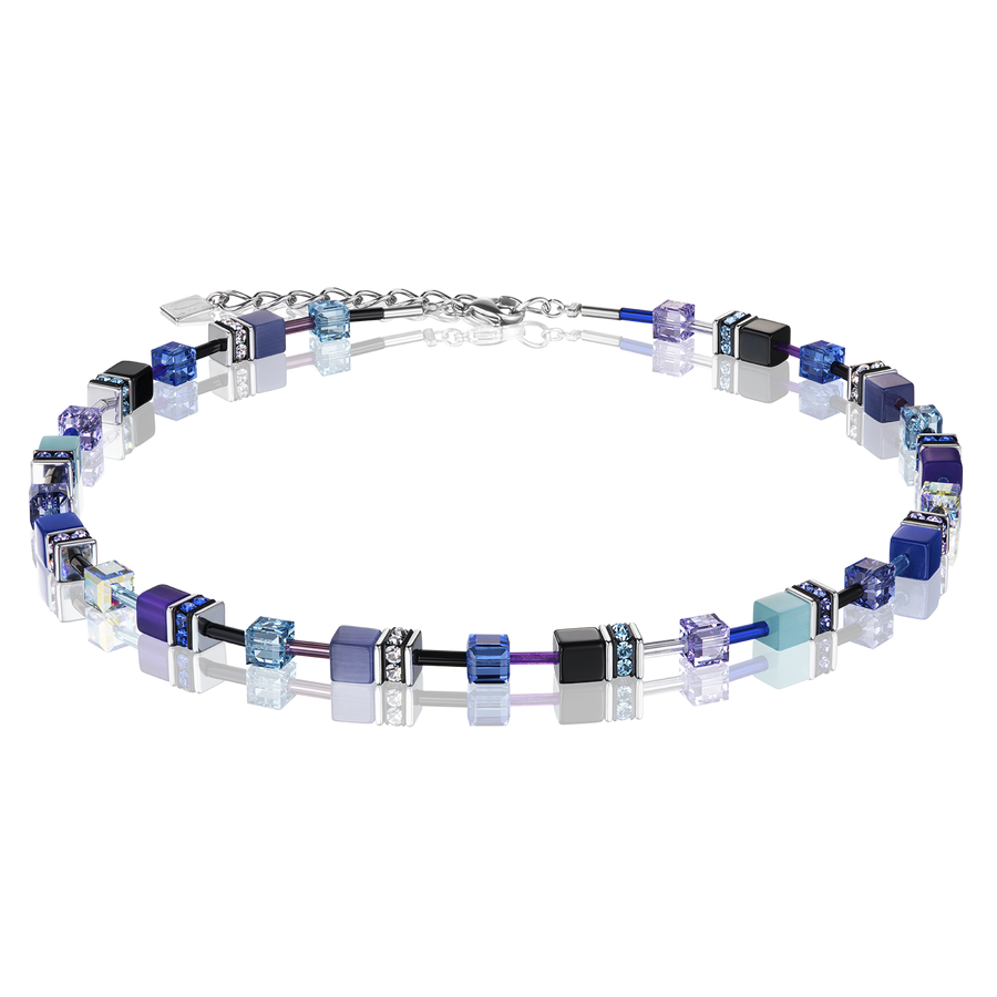GeoCUBE® Halskette blau-lila