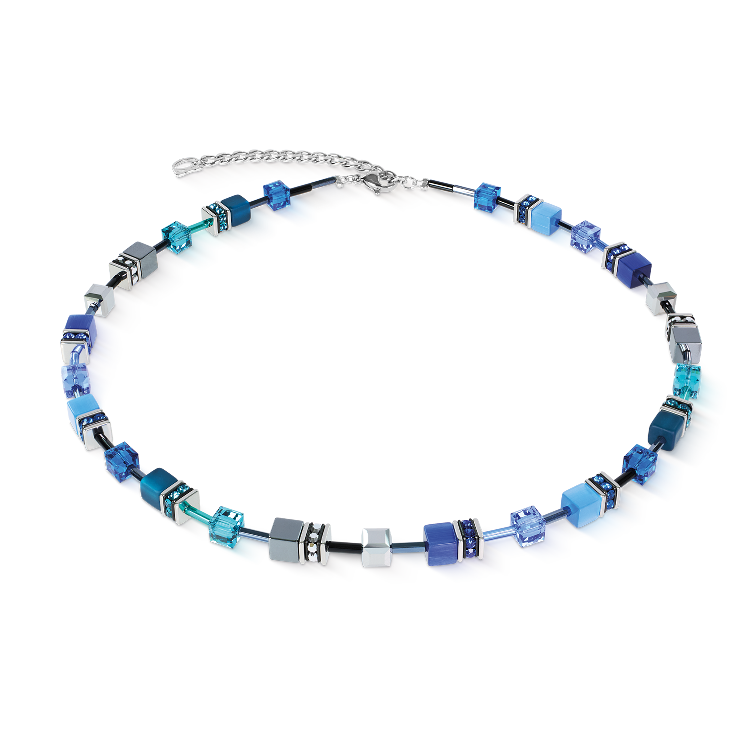 GeoCUBE® Iconic Halskette Azure Spirit silber