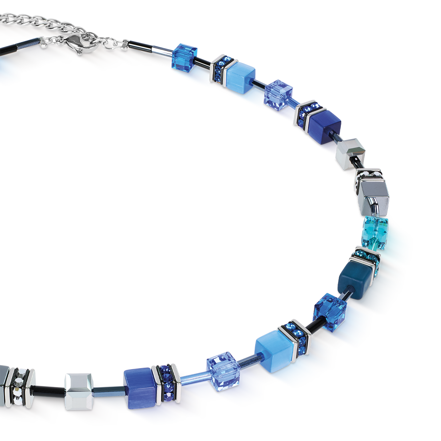 GeoCUBE® Iconic Halskette Azure Spirit silber