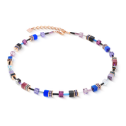 GeoCUBE® Iconic Halskette Blue Moon roségold von COEUR DE LION