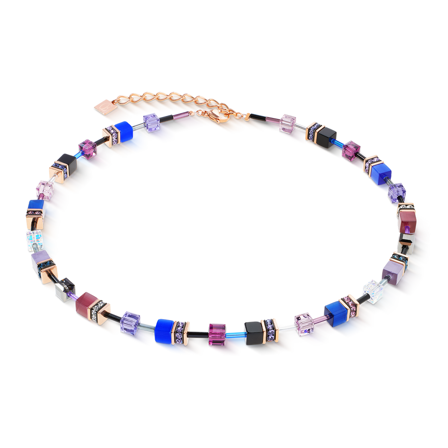 GeoCUBE® Iconic Halskette Blue Moon roségold