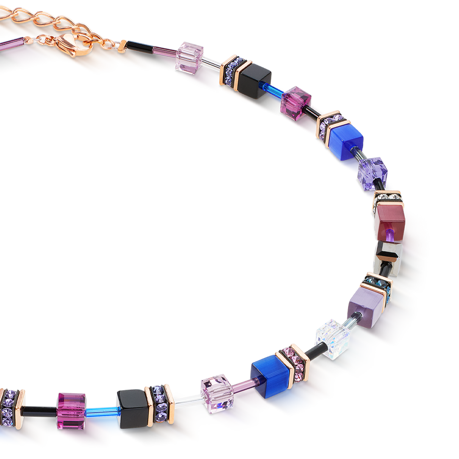 GeoCUBE® Iconic Halskette Blue Moon roségold