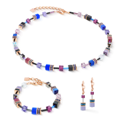 GeoCUBE® Iconic Halskette Blue Moon roségold von COEUR DE LION – im Set mit passenden Schmuckstücken