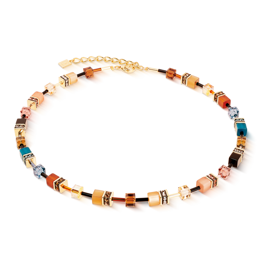 GeoCUBE® Iconic Halskette Earth Mirage gold