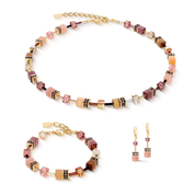 GeoCUBE® Iconic Halskette golden Blush von COEUR DE LION – im Set mit passenden Schmuckstücken