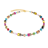 GeoCUBE® Iconic Halskette Multicolor Joy gold
