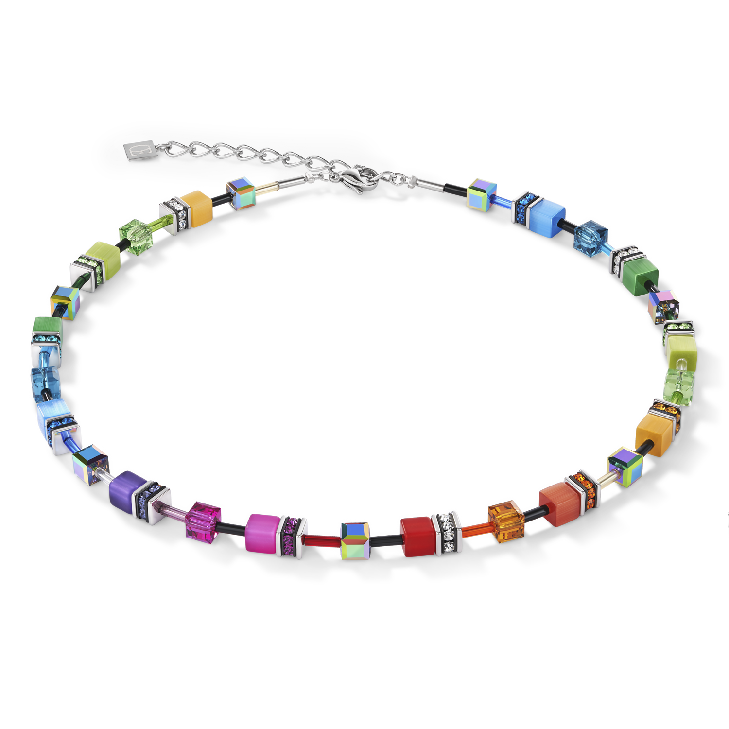 GeoCUBE® Halskette multicolor rainbow