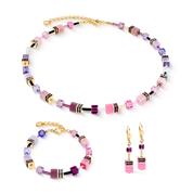 GeoCUBE® Iconic Halskette rosa-flieder von COEUR DE LION – im Set mit passenden Schmuckstücken