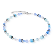 GeoCUBE® Iconic Halskette aqua-blau von COEUR DE LION