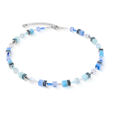 GeoCUBE® Iconic Halskette aqua-blau