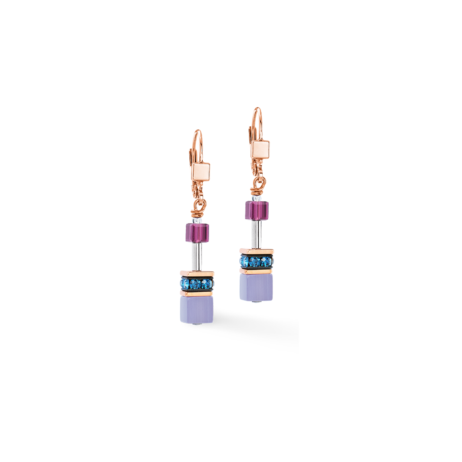 GeoCUBE® Iconic Ohrringe Blue Moon roségold