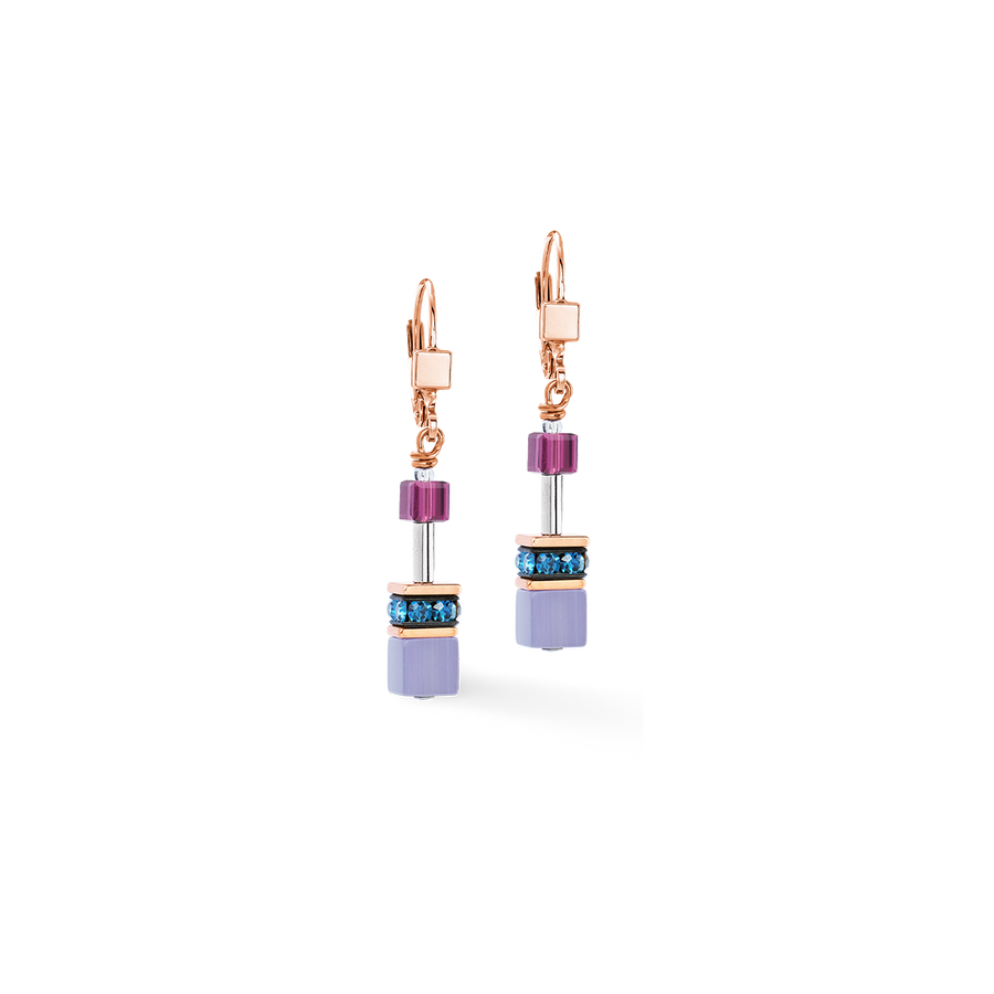 GeoCUBE® Iconic Ohrringe Blue Moon roségold