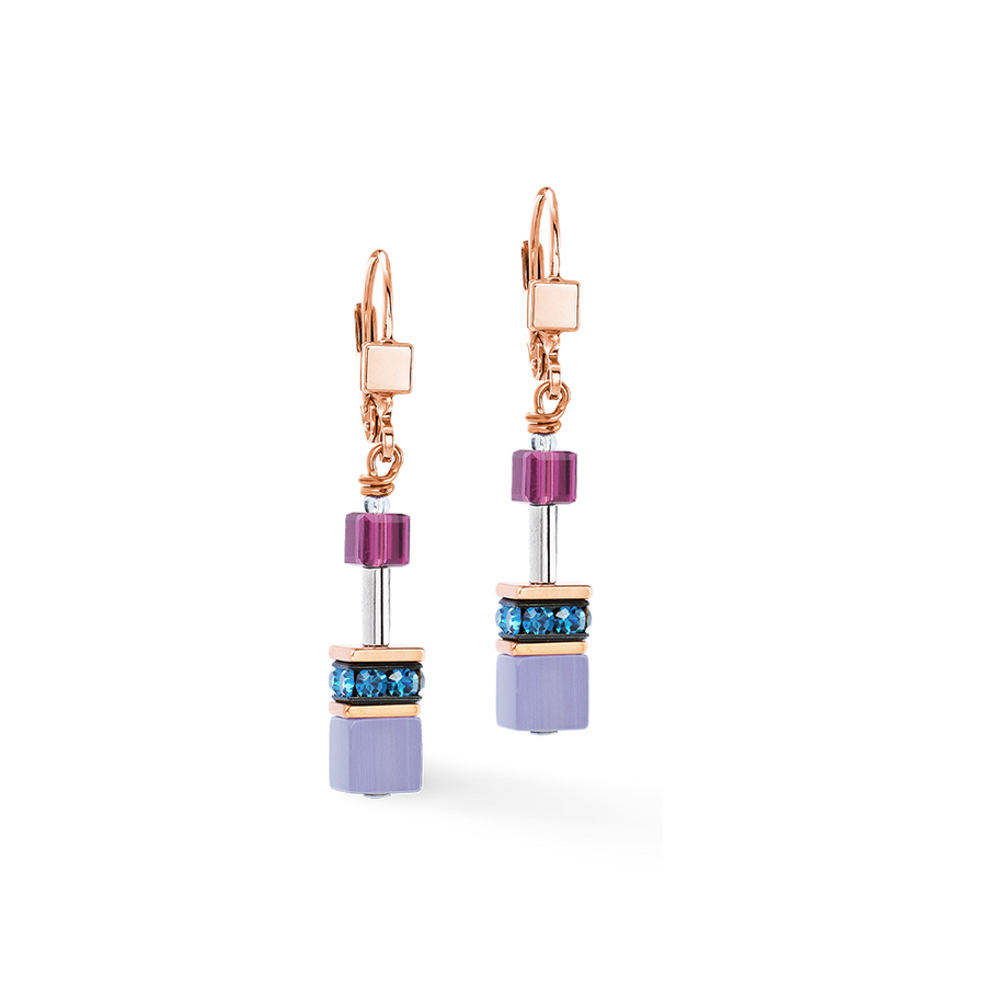 GeoCUBE® Iconic Ohrringe Blue Moon roségold